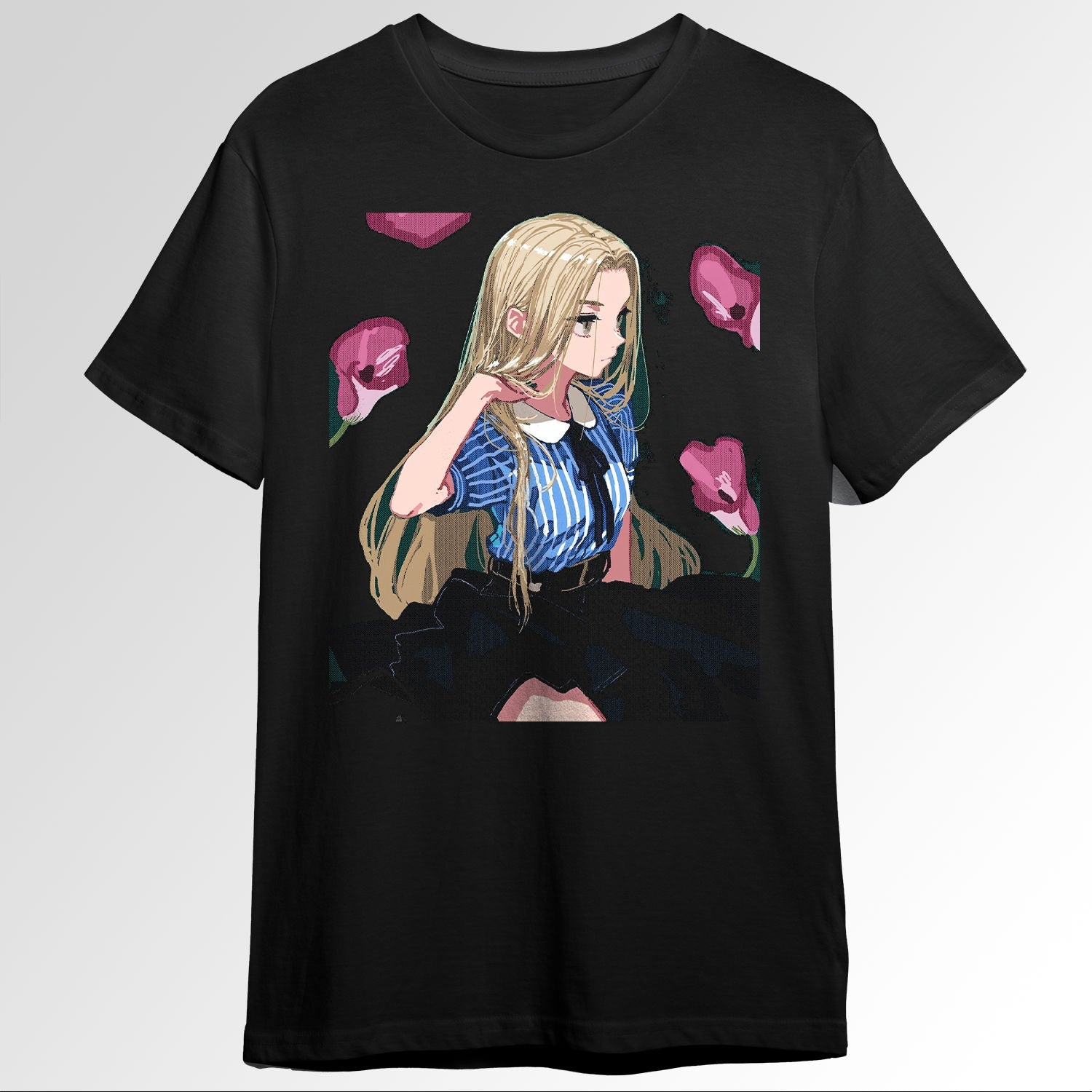 Anime Girl Waifu Retro Floral Aesthetic Japataku 1605