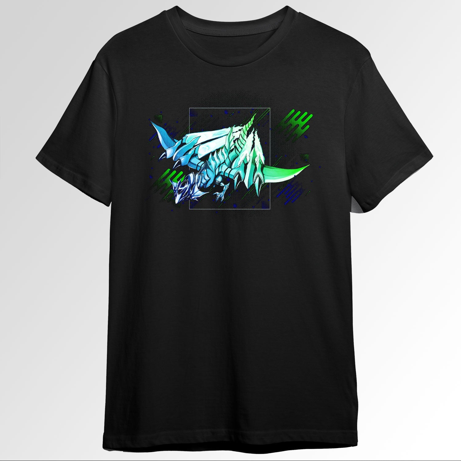 Blue Eyes Jet Dragon Modern Graphic Design 133641824
