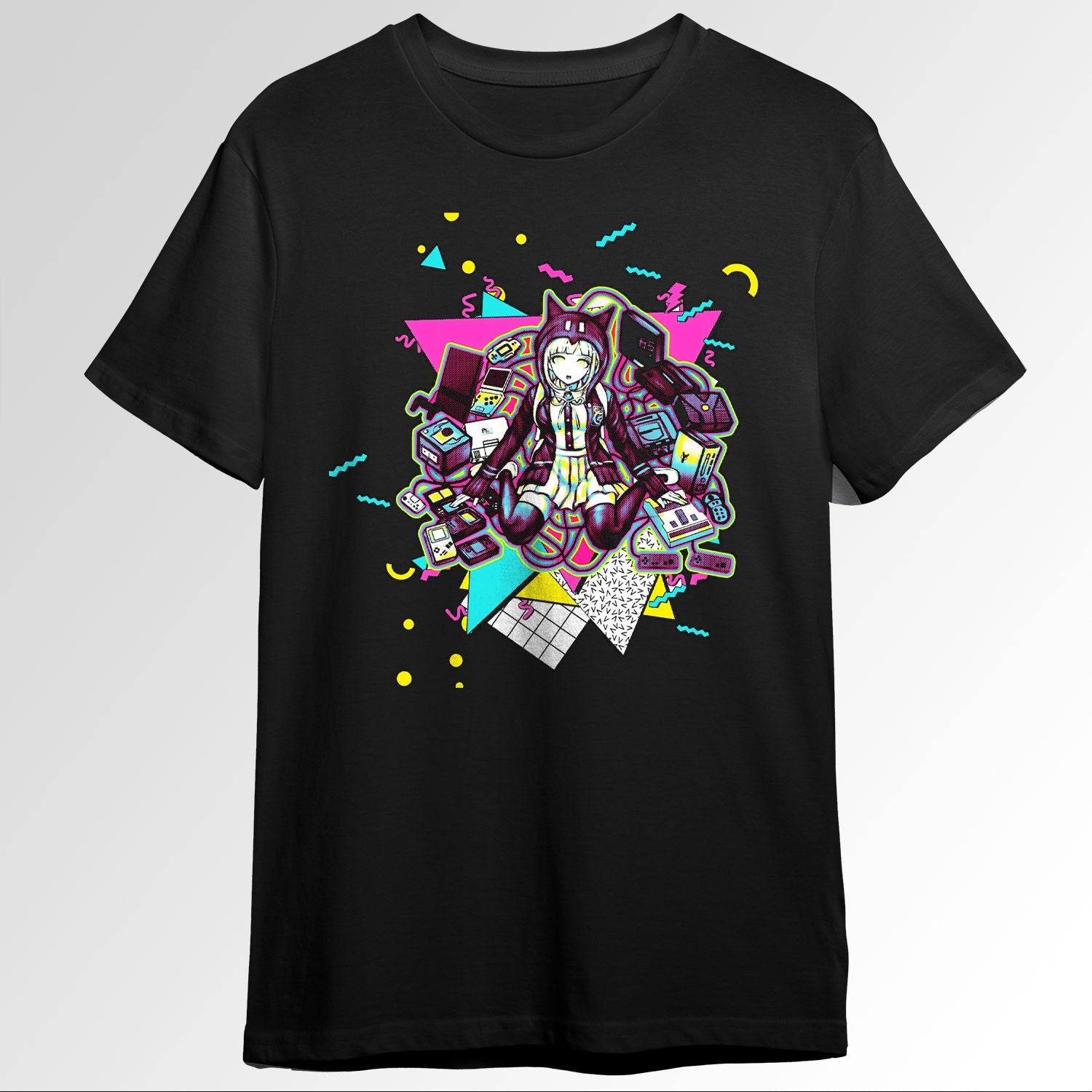 Chiaki Danganronpa 90s graphic design 118579637