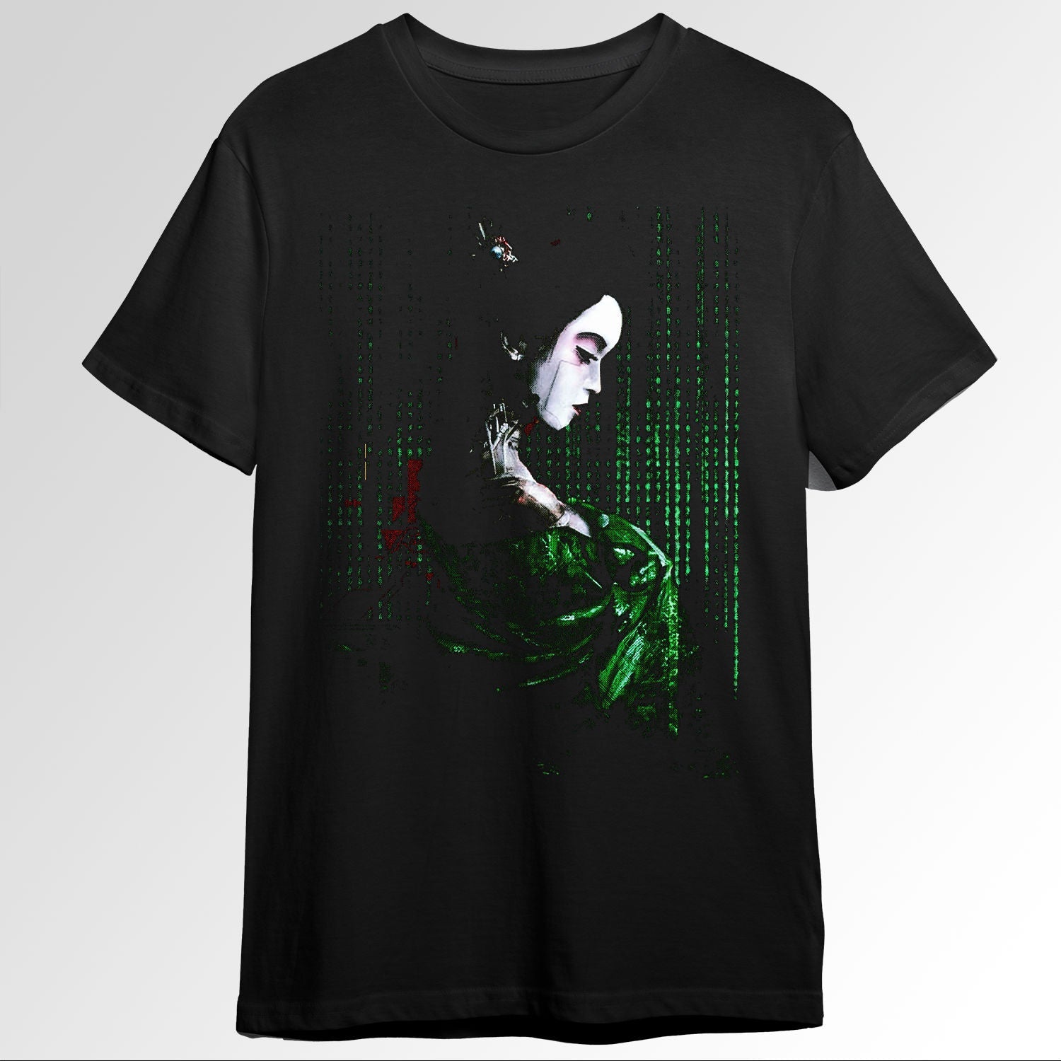 Cyberpunk Geisha Matrix Code Glitch Japaneseave 60867