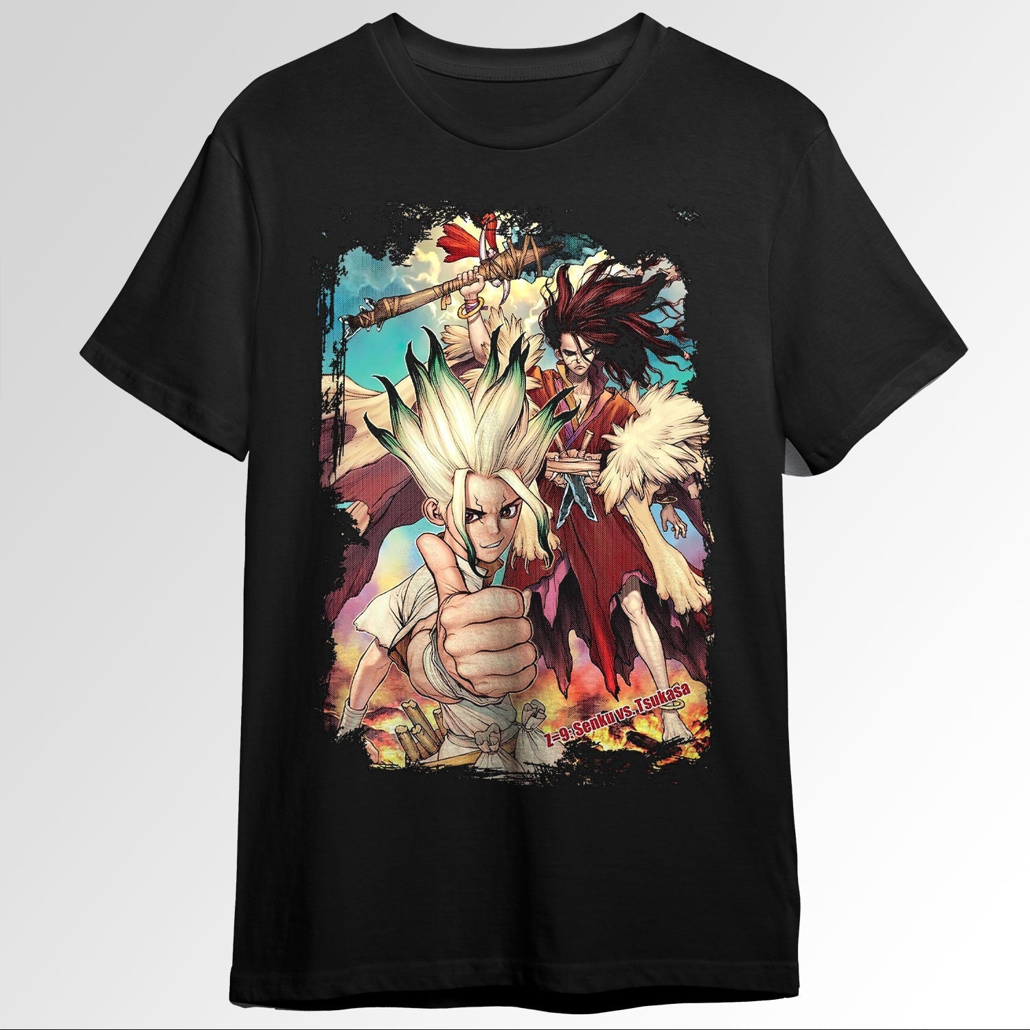 Dr Stone Dokuta Suton Grunge Border Anime De103656863