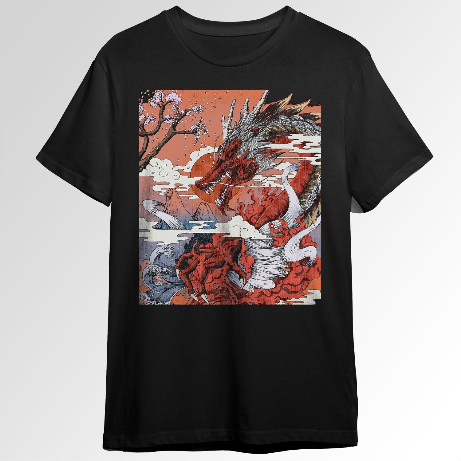 Japanese Aesthetic Dragon Ukiyo e Traditionablock1650
