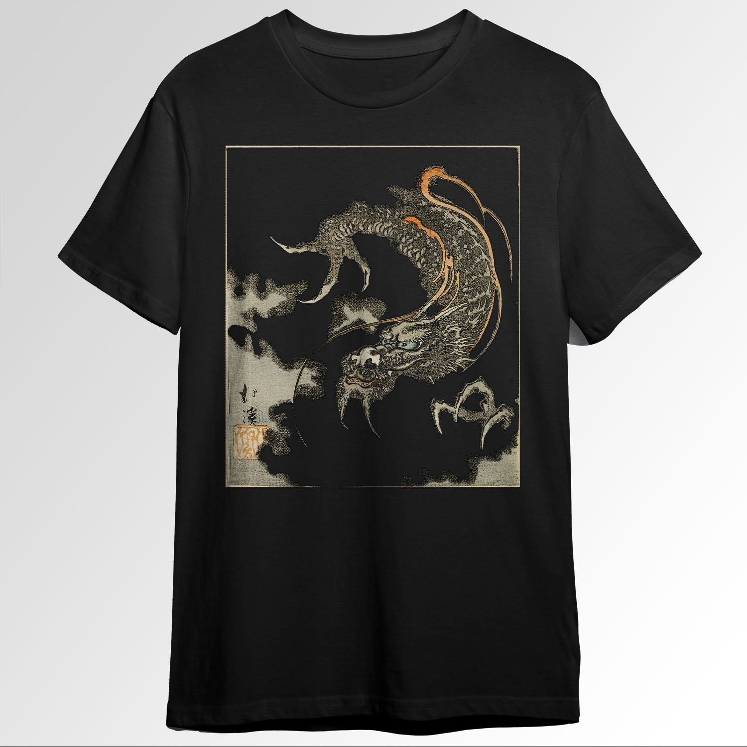 Japanese Aesthetic Dragon Vintage Japan Woodrt Pr0416