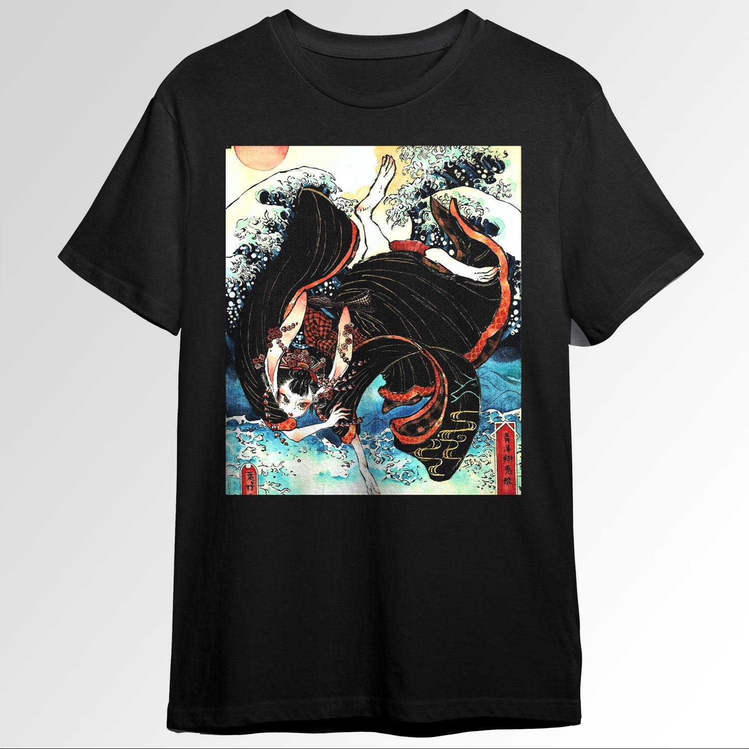 Japanese Aesthetic Girl The Great Wave Off Ka Pai1838