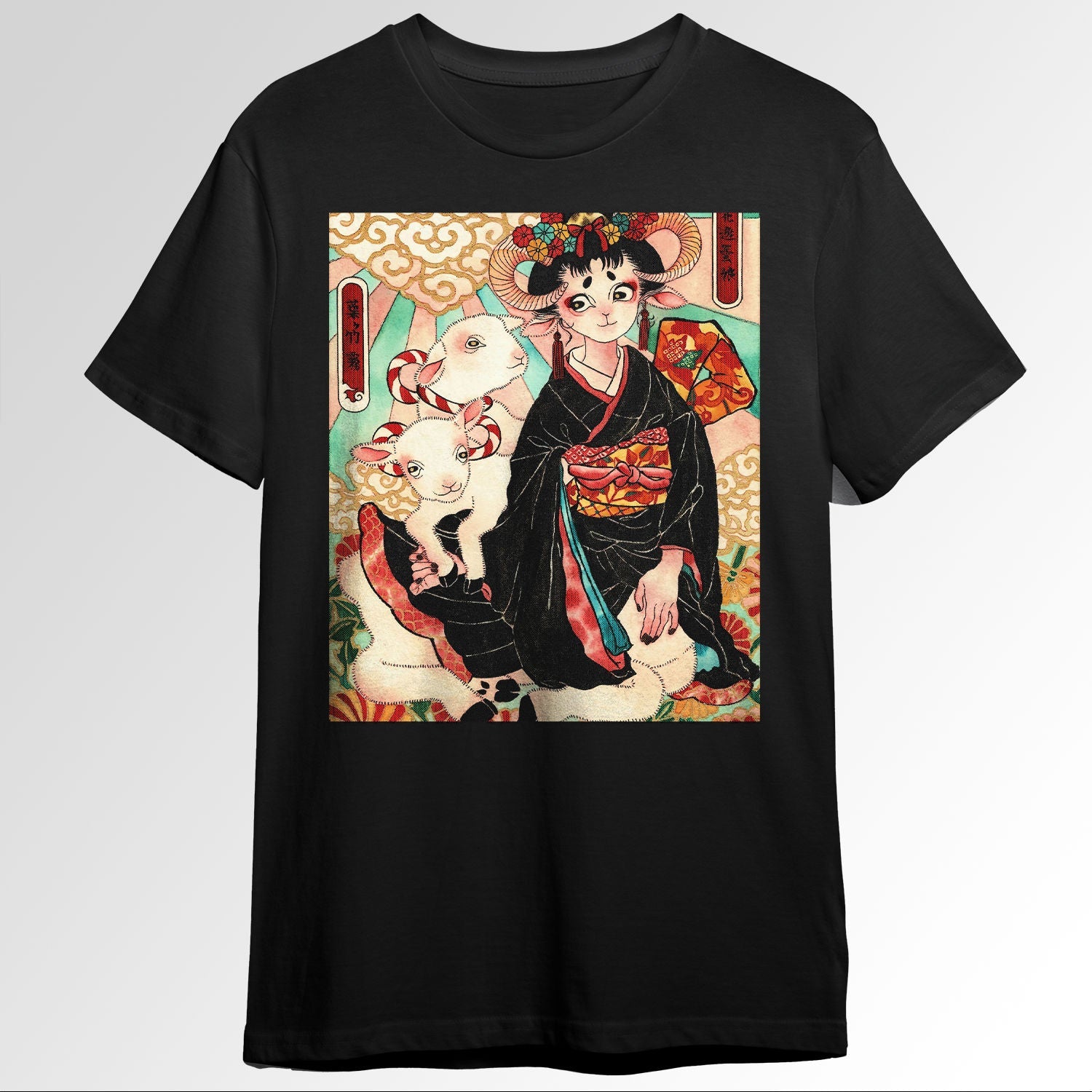 Japanese Aesthetic Girl Traditional Watercolnting0673