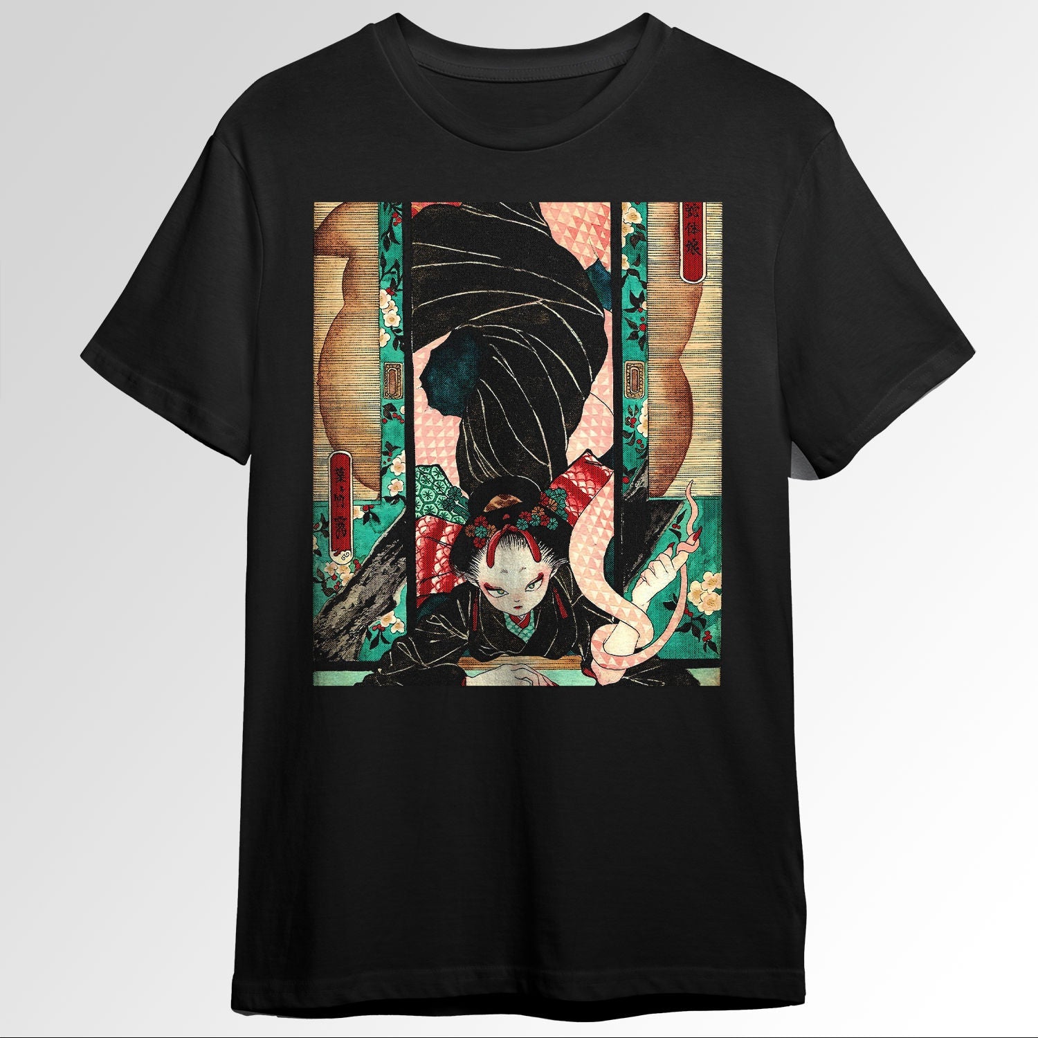 Japanese Aesthetic Girl Traditional Watercolnting0675
