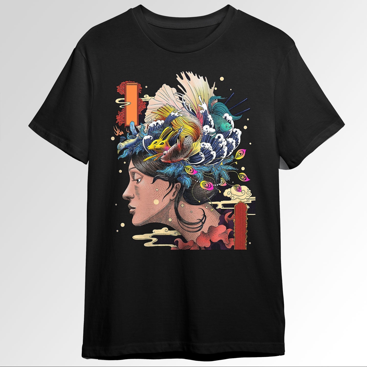 Japanese Aesthetic Girl Ukiyo e Traditional ock A1097
