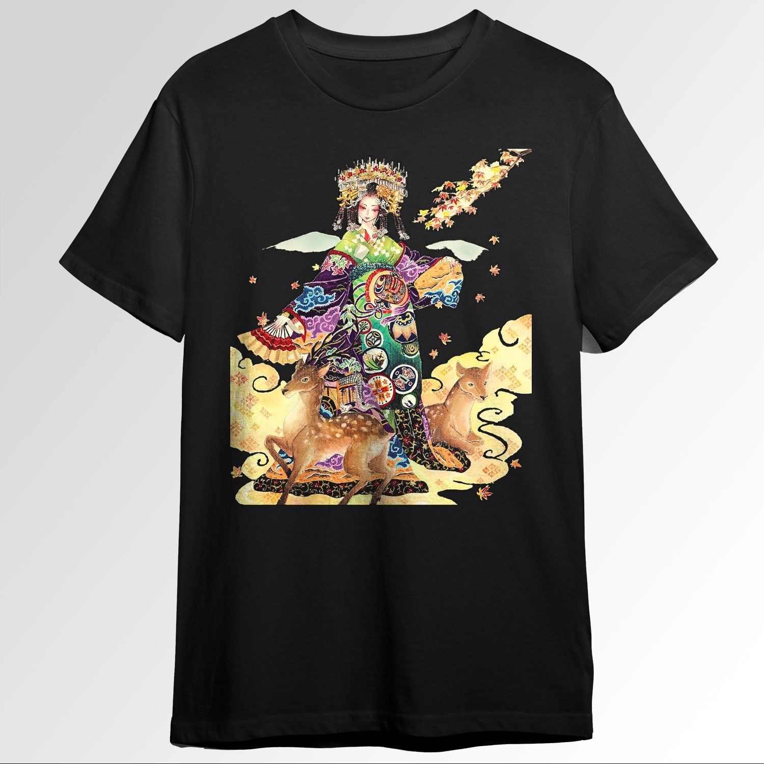 Japanese Aesthetic Oiran Girl Deer Traditionnting0684