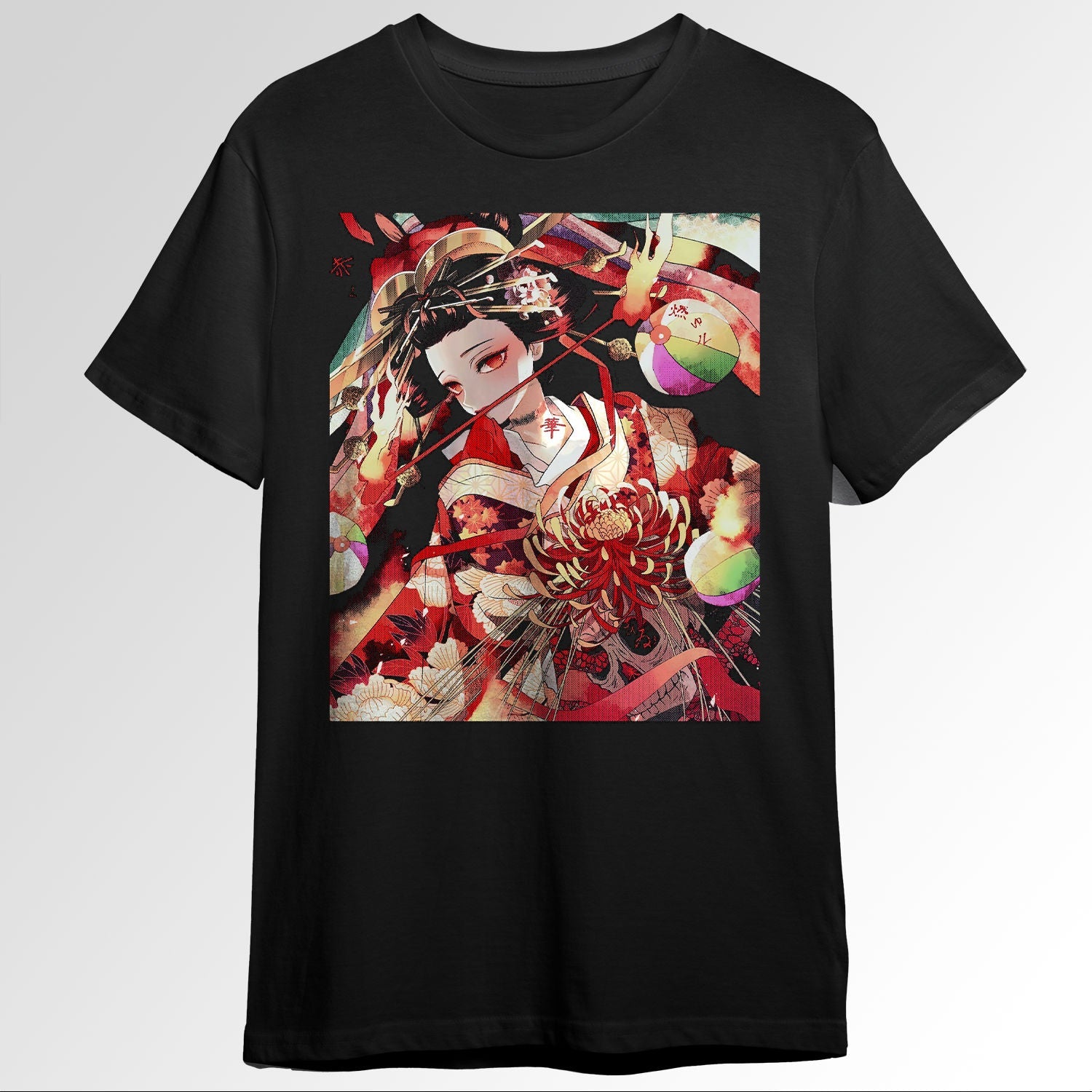 Japanese Aesthetic Oiran Girl Floral Art 71056421