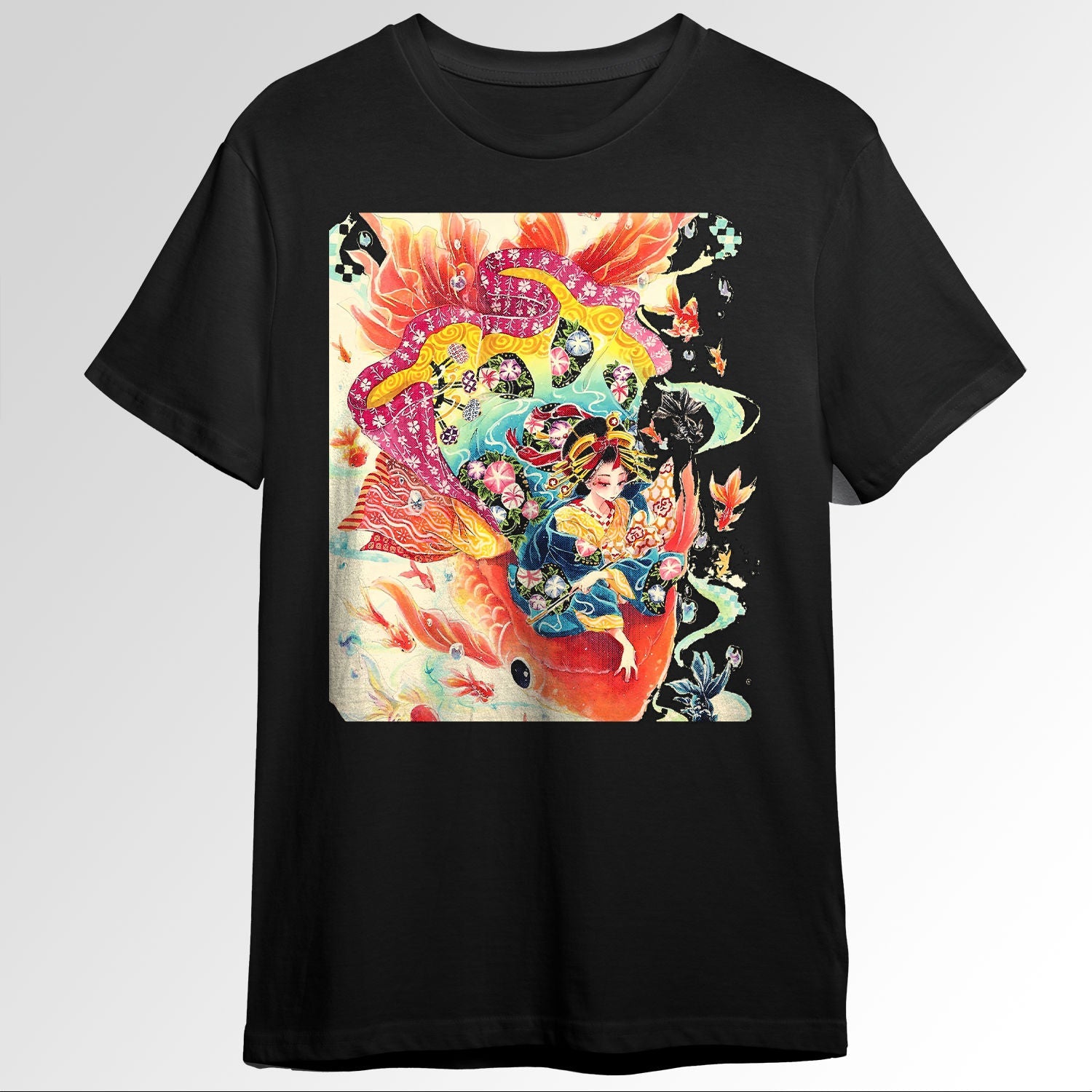 Japanese Aesthetic Oiran Girl Goldfish Tradi Pain1657