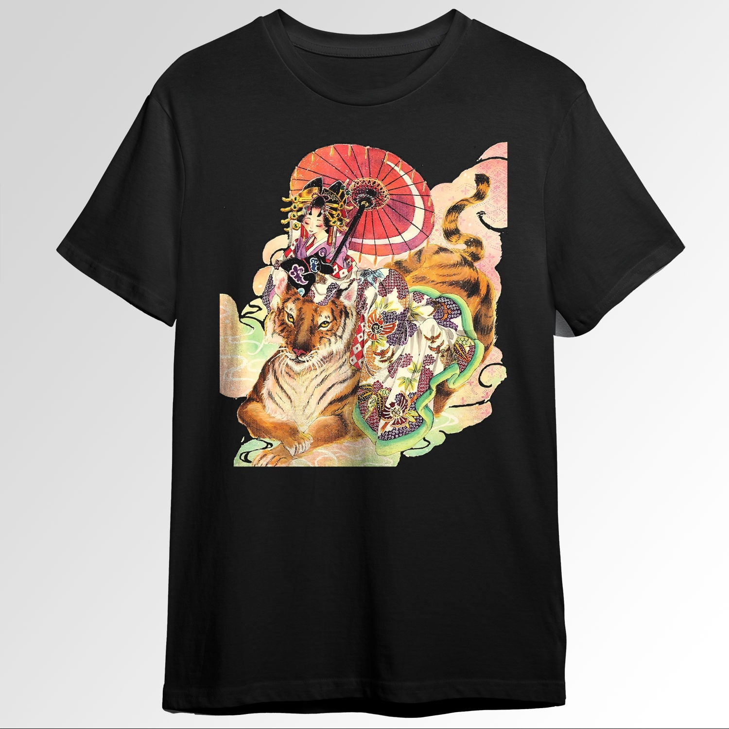 Japanese Aesthetic Oiran Girl Tiger Traditiointin0886