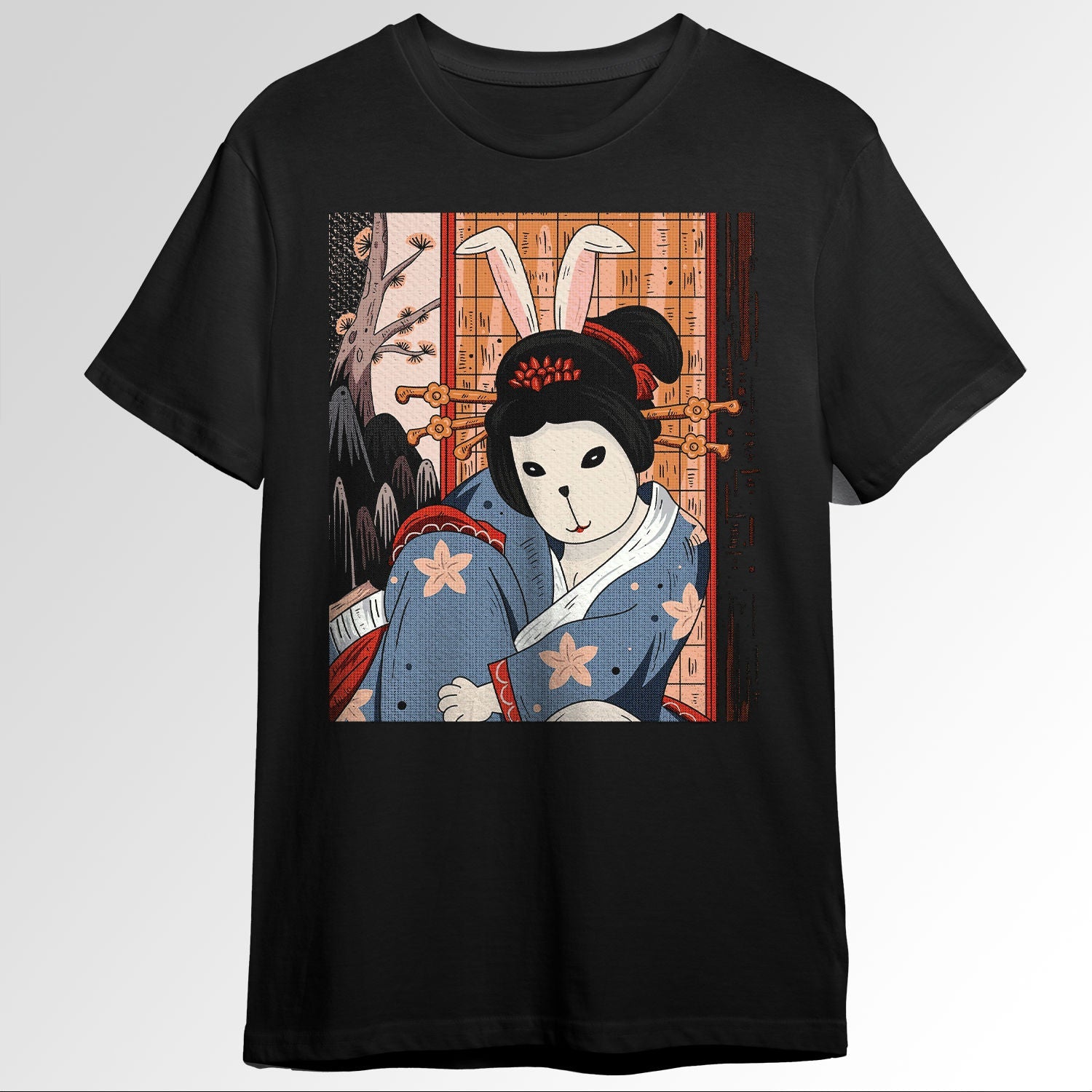 Japanese Aesthetic Rabbit Ukiyo e Traditionablock1659