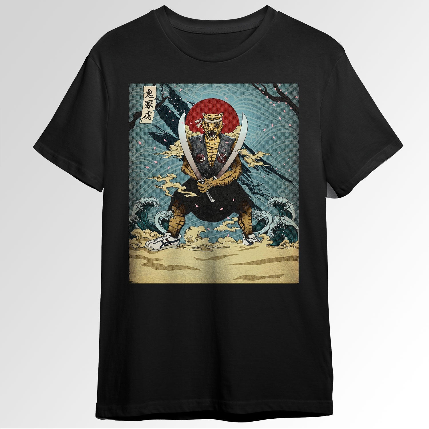 Japanese Aesthetic Tiger Samurai Ukiyo e Woo Art 0480