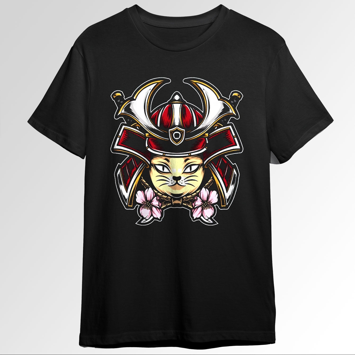 Japanese Cute Samurai Cat Art 74632133