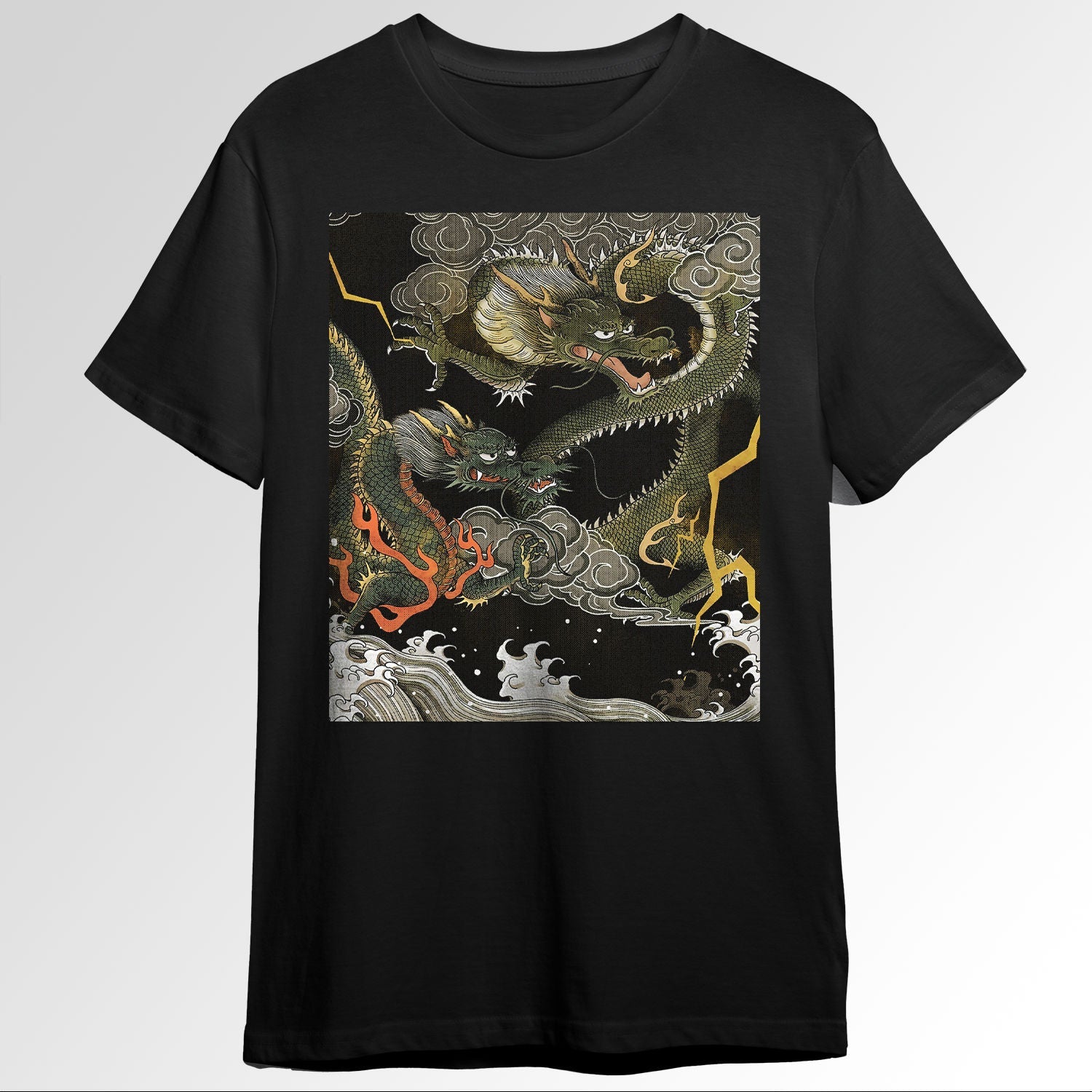 Japanese Dragons Ukiyo e Traditional Woodblo 74801408