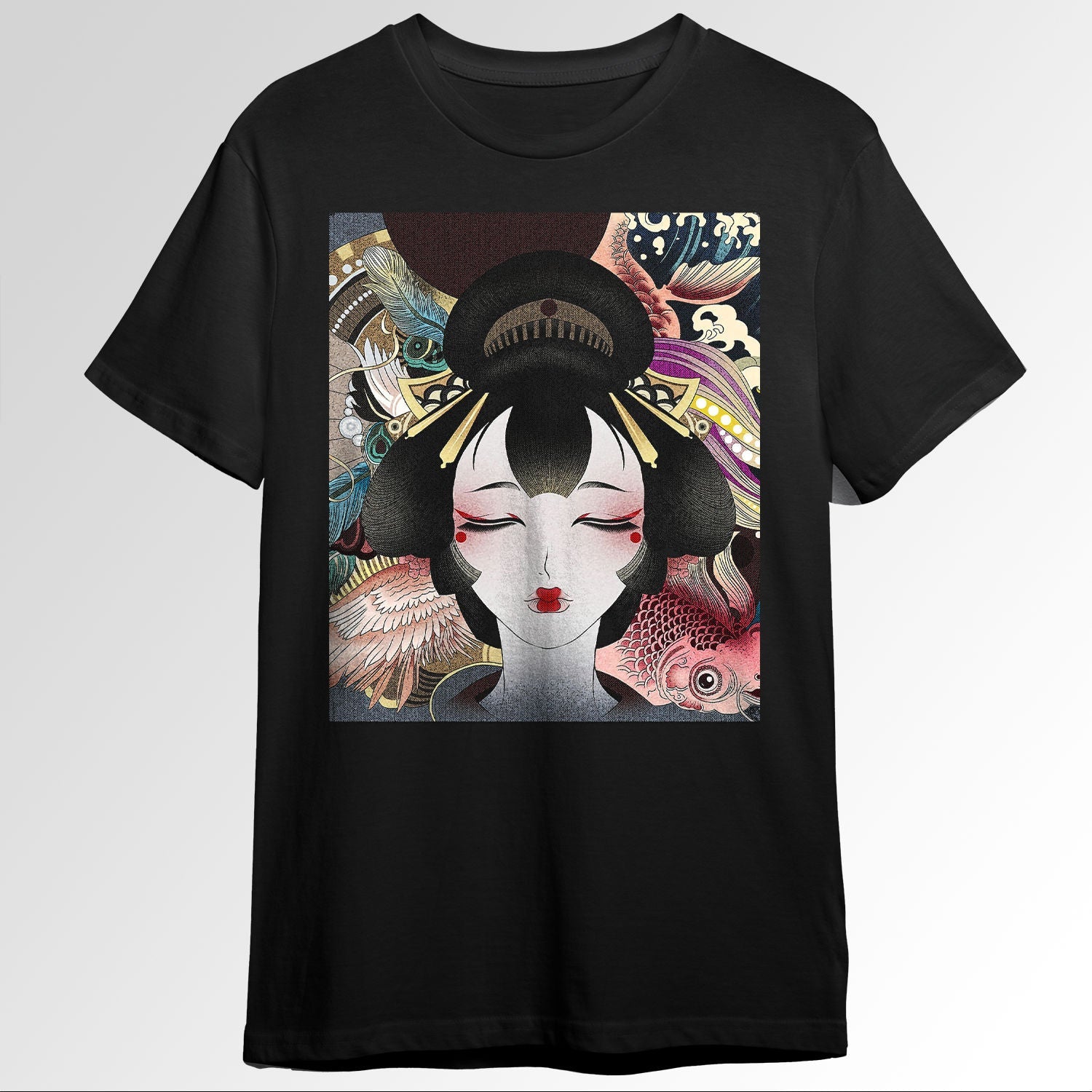Japanese Geisha Ukiyo e Traditional Woodbloc 74801644