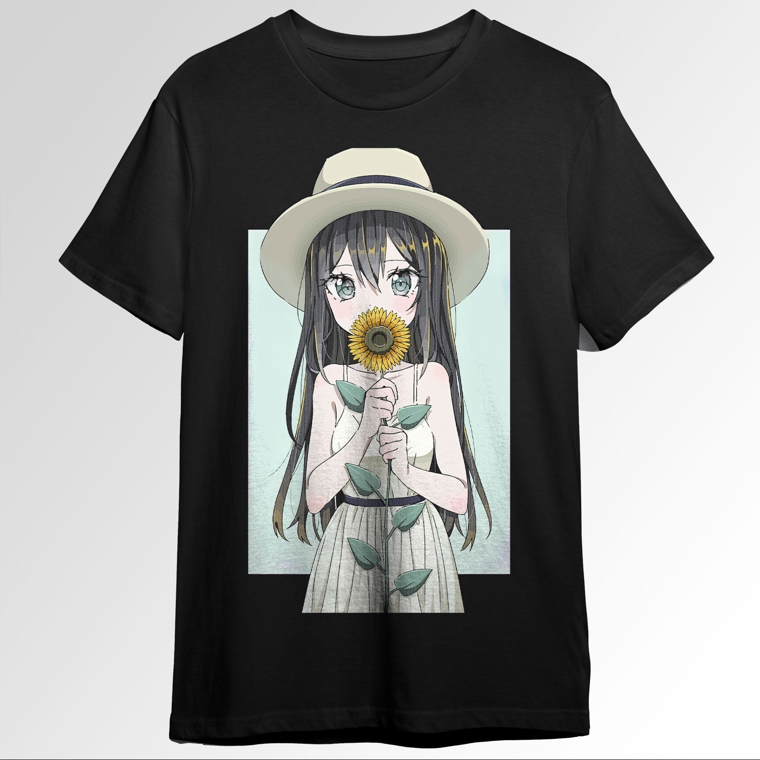 Kawaii Japanese Aesthetic Waifu Sunflower Anrl Ot1474