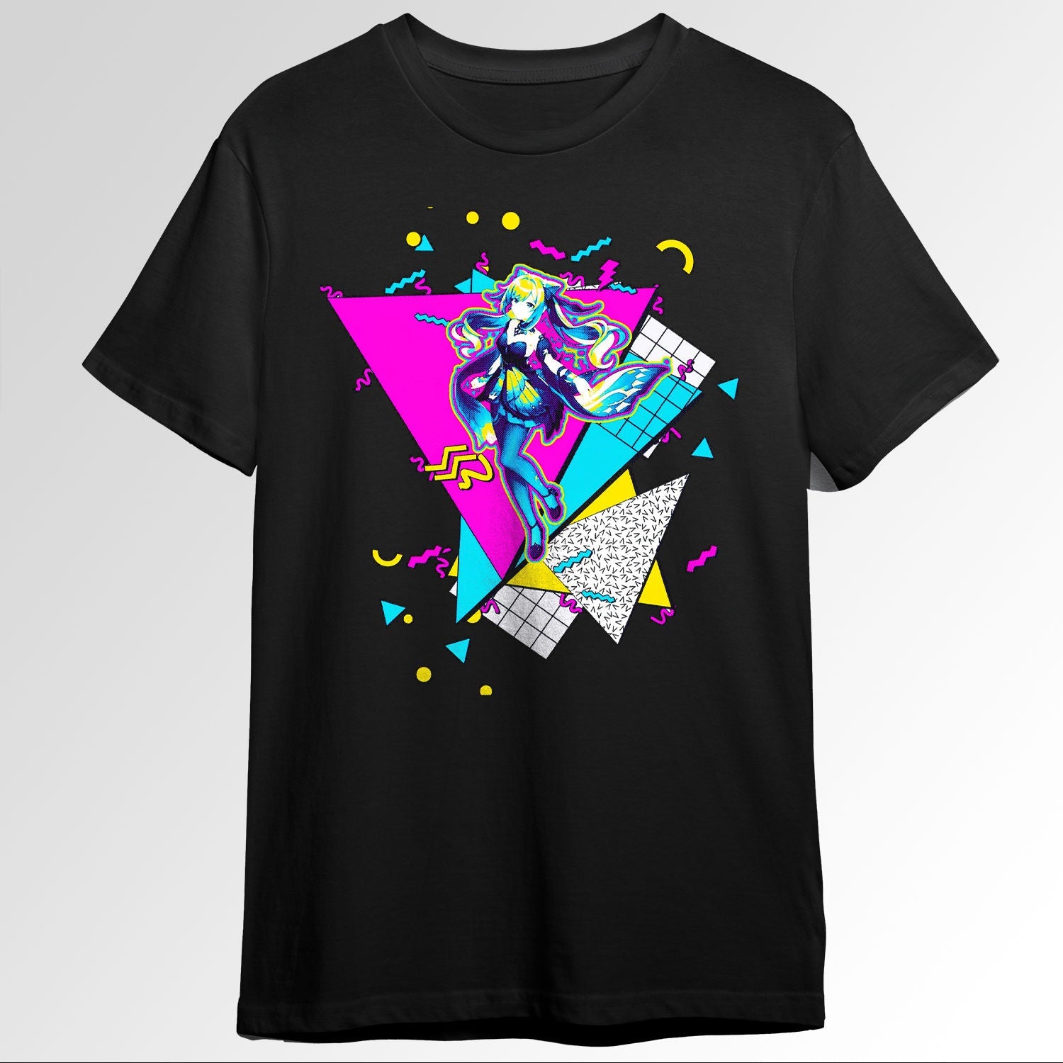 Keqing Genshin Impact 90s graphic design 124336927