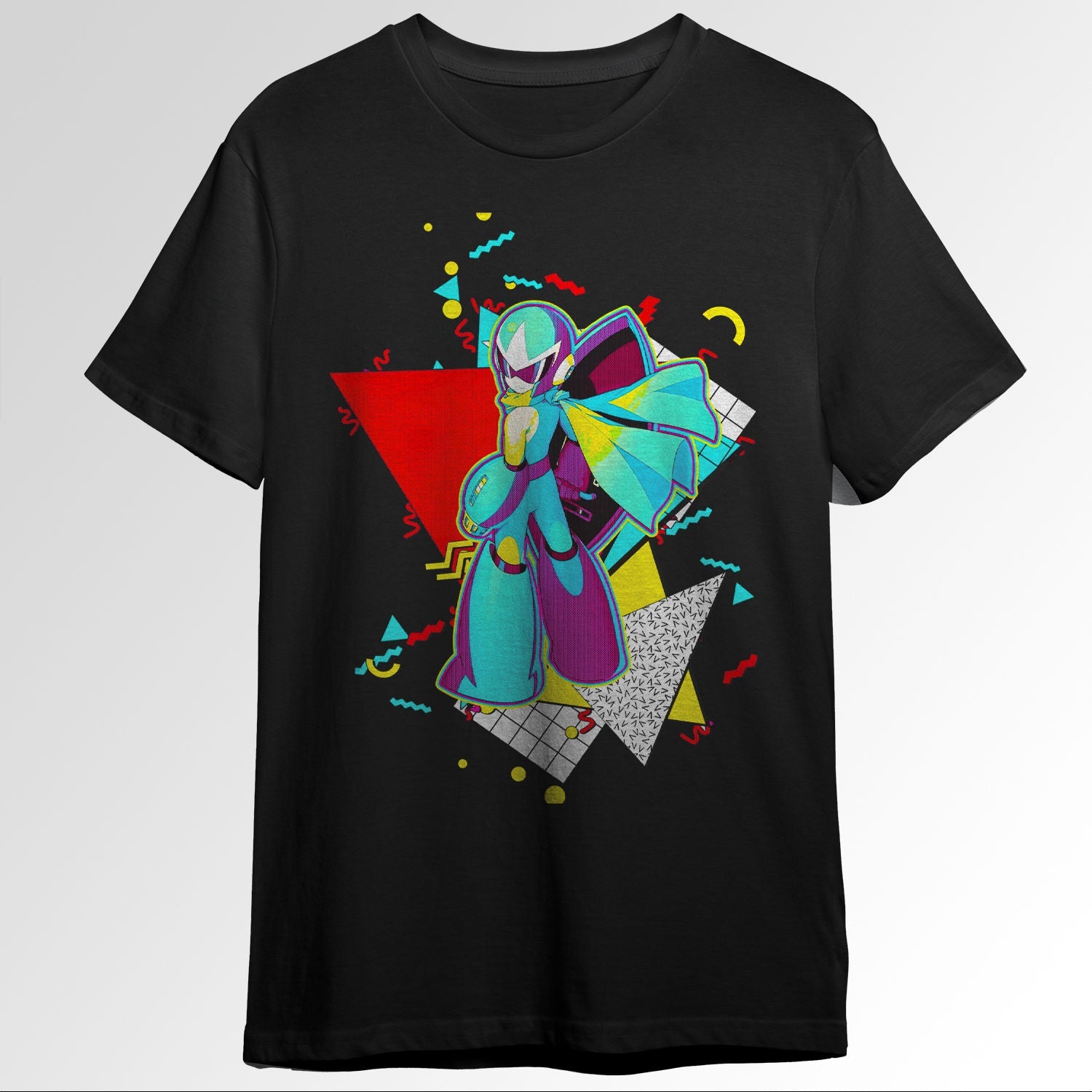 Protoman Megaman 90s graphic design 119793827