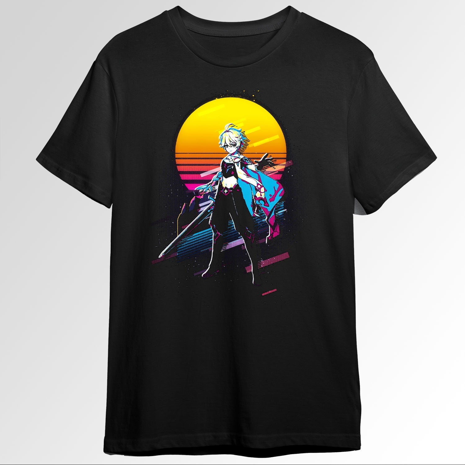 Traveler Genshin Impact 80s retro 61112973