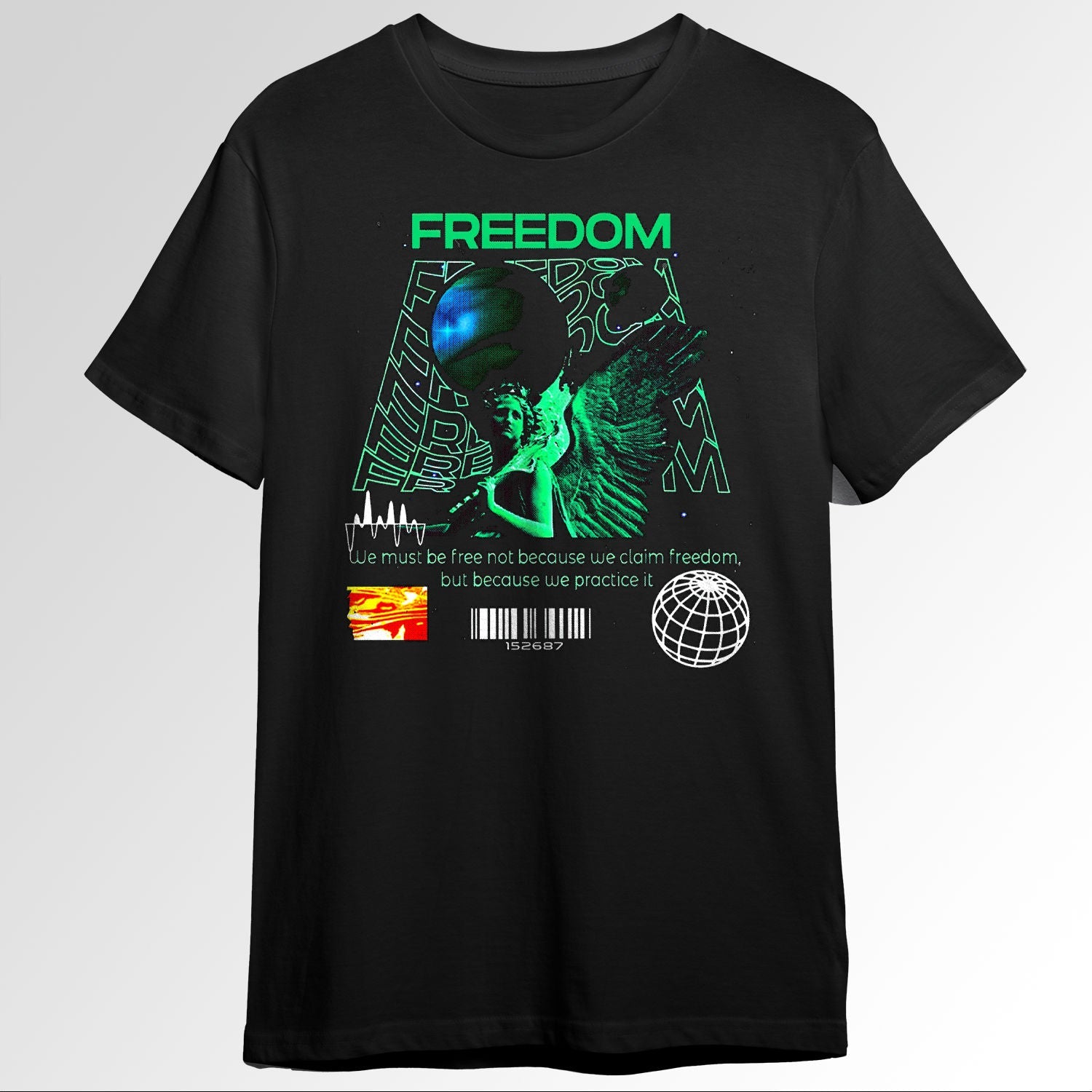 Vaporwave Angel of Freedom Urban Fashion Sty 84296962