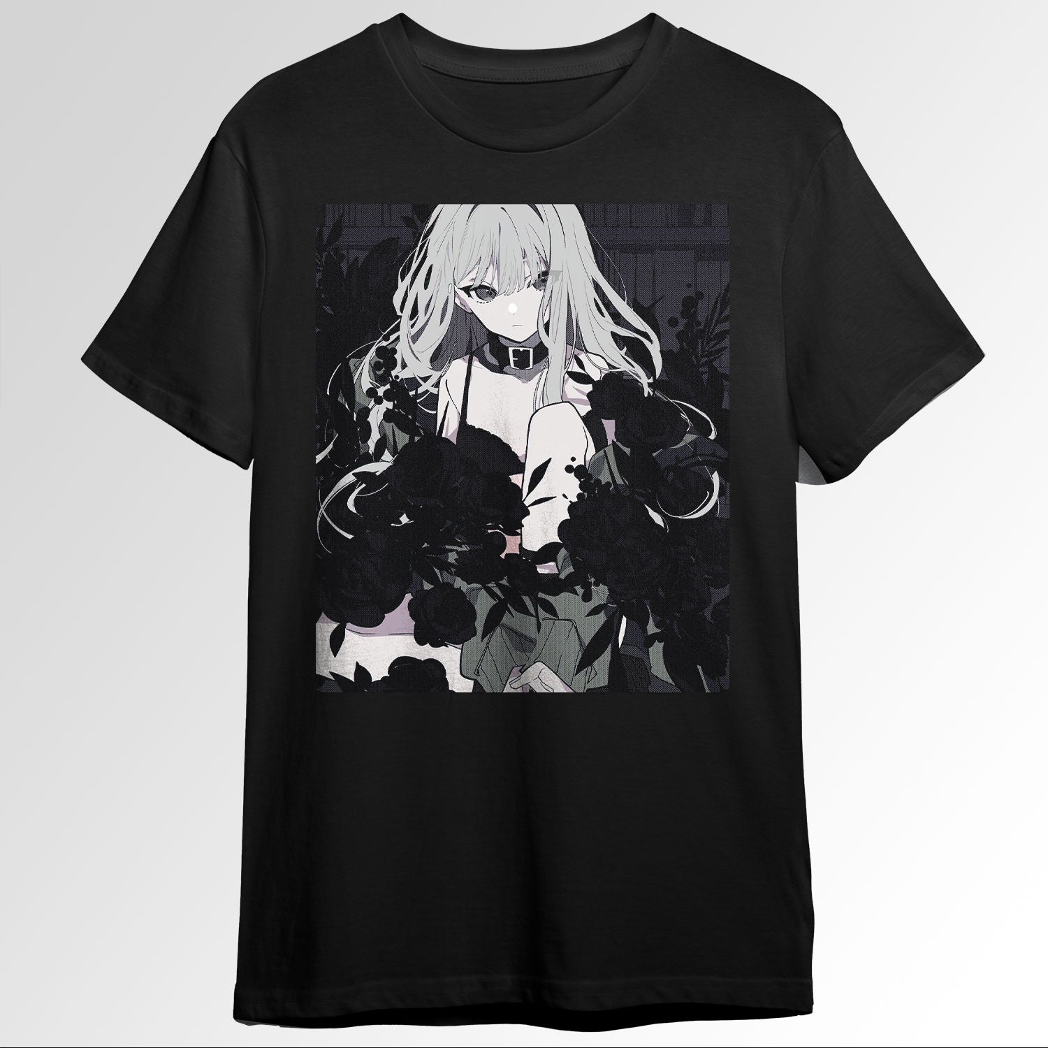 Waifu Anime Girl Aesthetic Dark Floral Kawaiu 7138503
