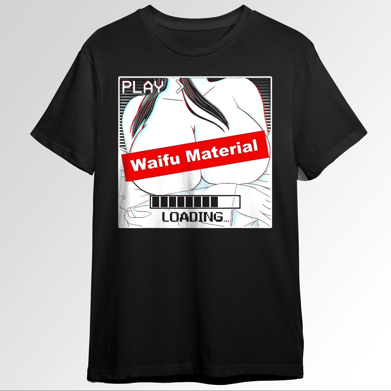 Waifu Material T shirt Funny Hentai Anime an 77276495