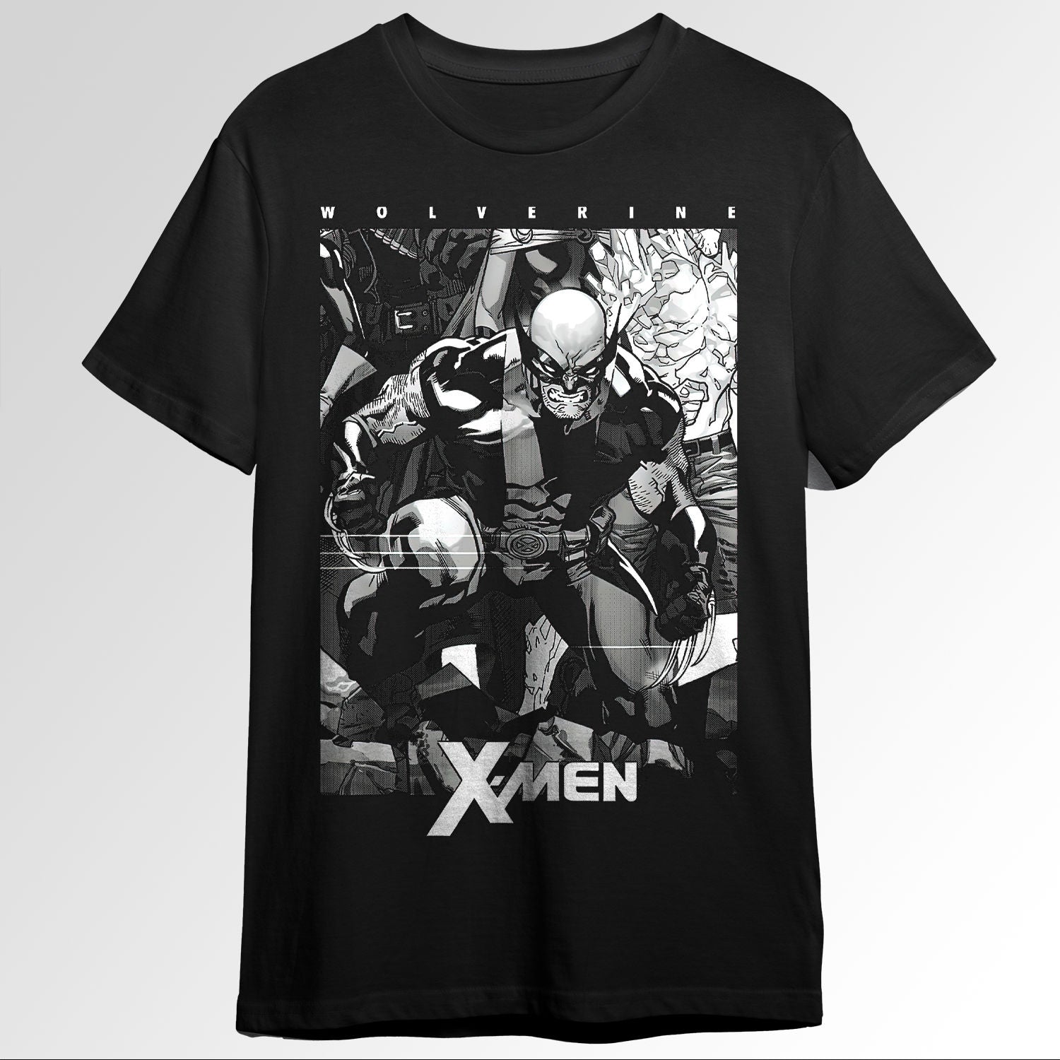 X Men Wolve Black And White Comic Panel 94625027
