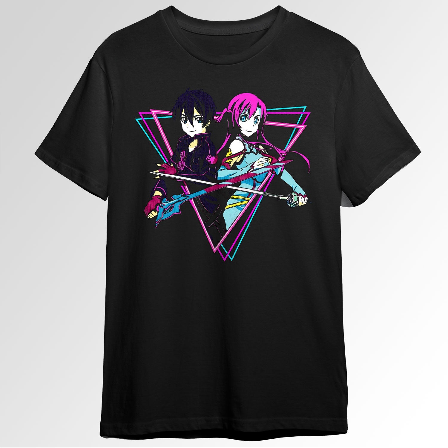 sword art online Kirito and Asuna Retro Design 279